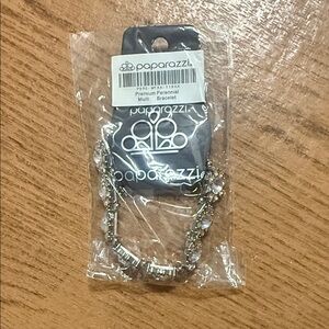 Paparazzi Silver and Clear Bracelet